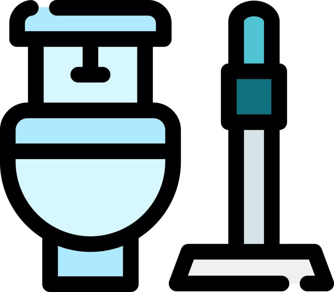 conception d'icônes créatives de toilettes vecteur