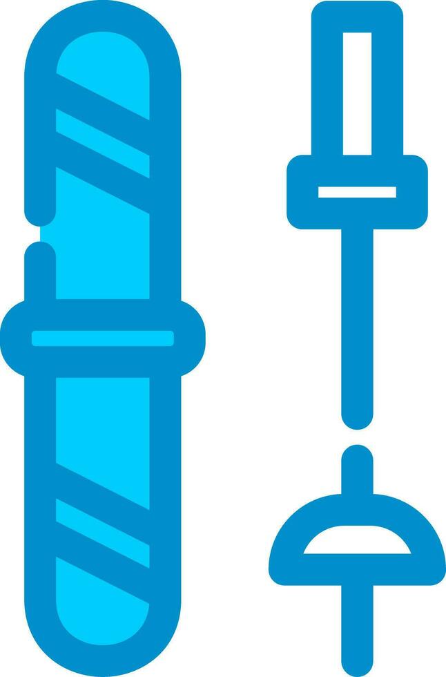conception d'icônes créatives d'équipement de ski vecteur