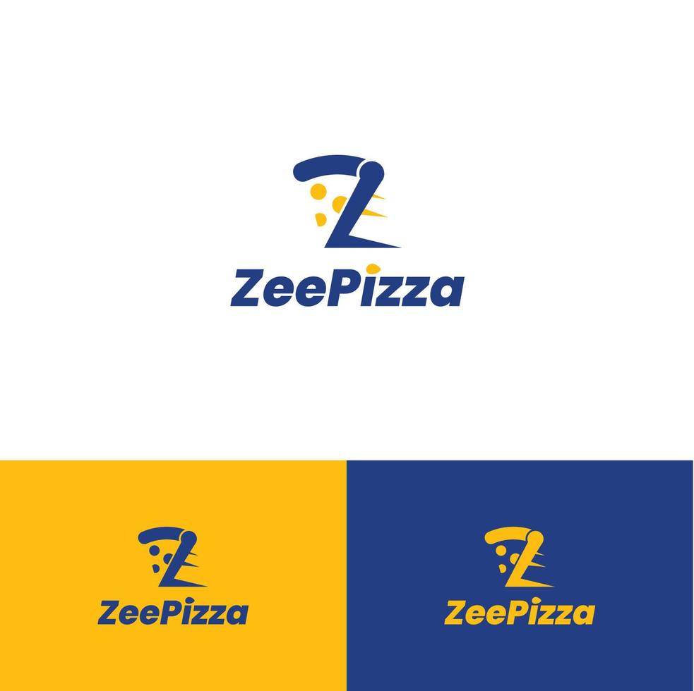 pizza logo icône design vecteur concept