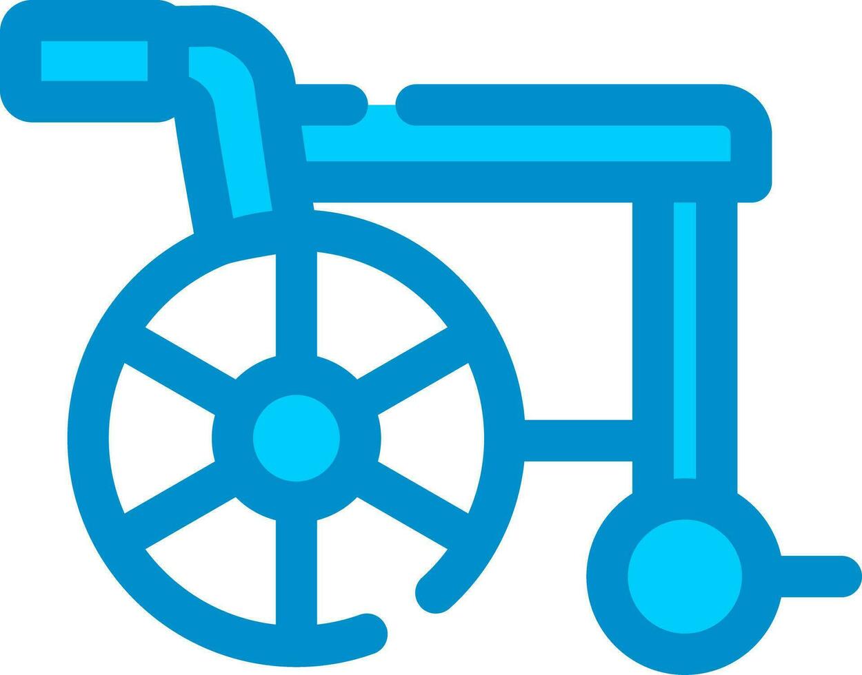 conception d'icône créative en fauteuil roulant vecteur