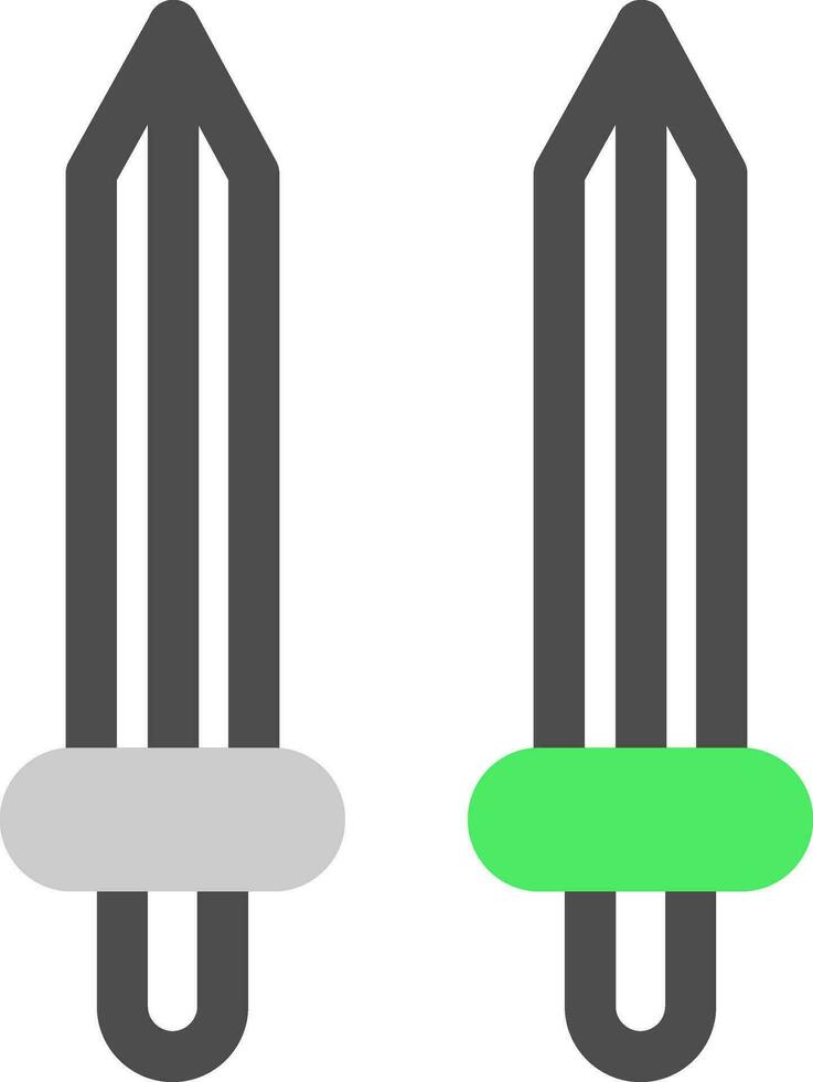 conception d'icônes créatives d'épées vecteur