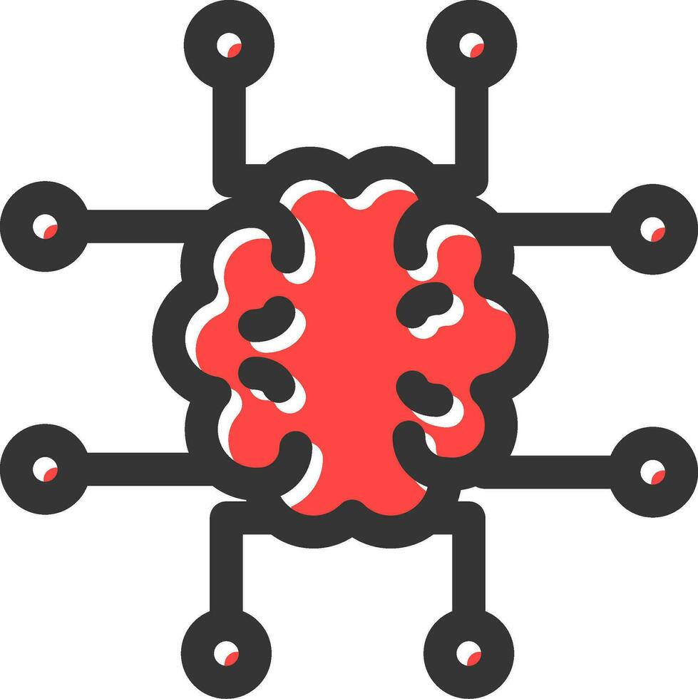 conception d'icône créative de neuroimagerie vecteur