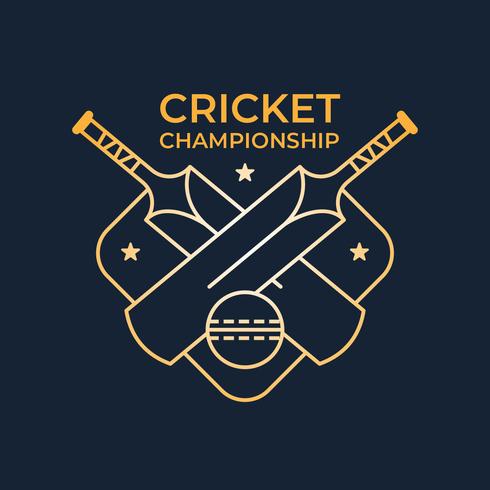 Logo du championnat de cricket vecteur