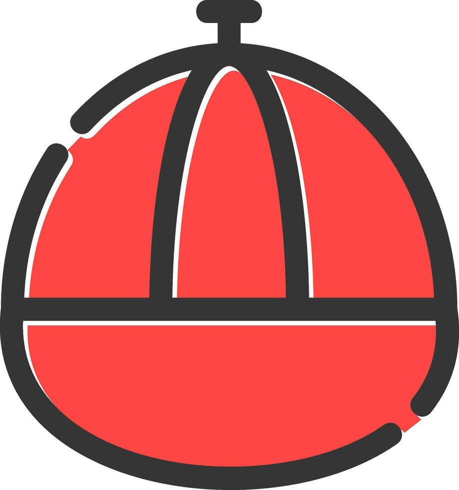 conception d'icône créative de casquette de baseball vecteur
