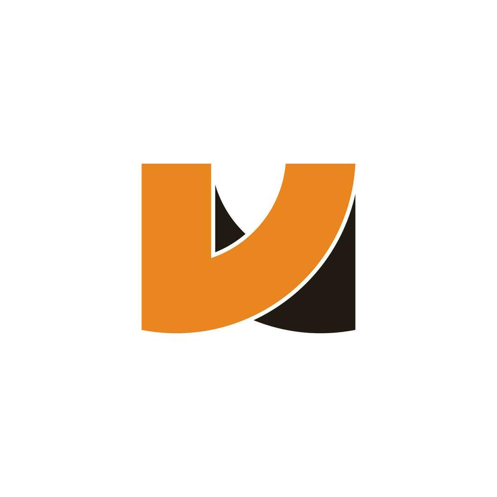 lettre vw ombre Facile géométrique logo vecteur