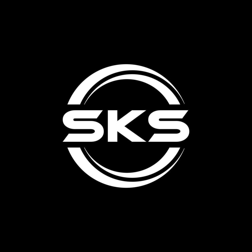 sks lettre logo conception, inspiration pour une unique identité. moderne élégance et Créatif conception. filigrane votre Succès avec le frappant cette logo. vecteur