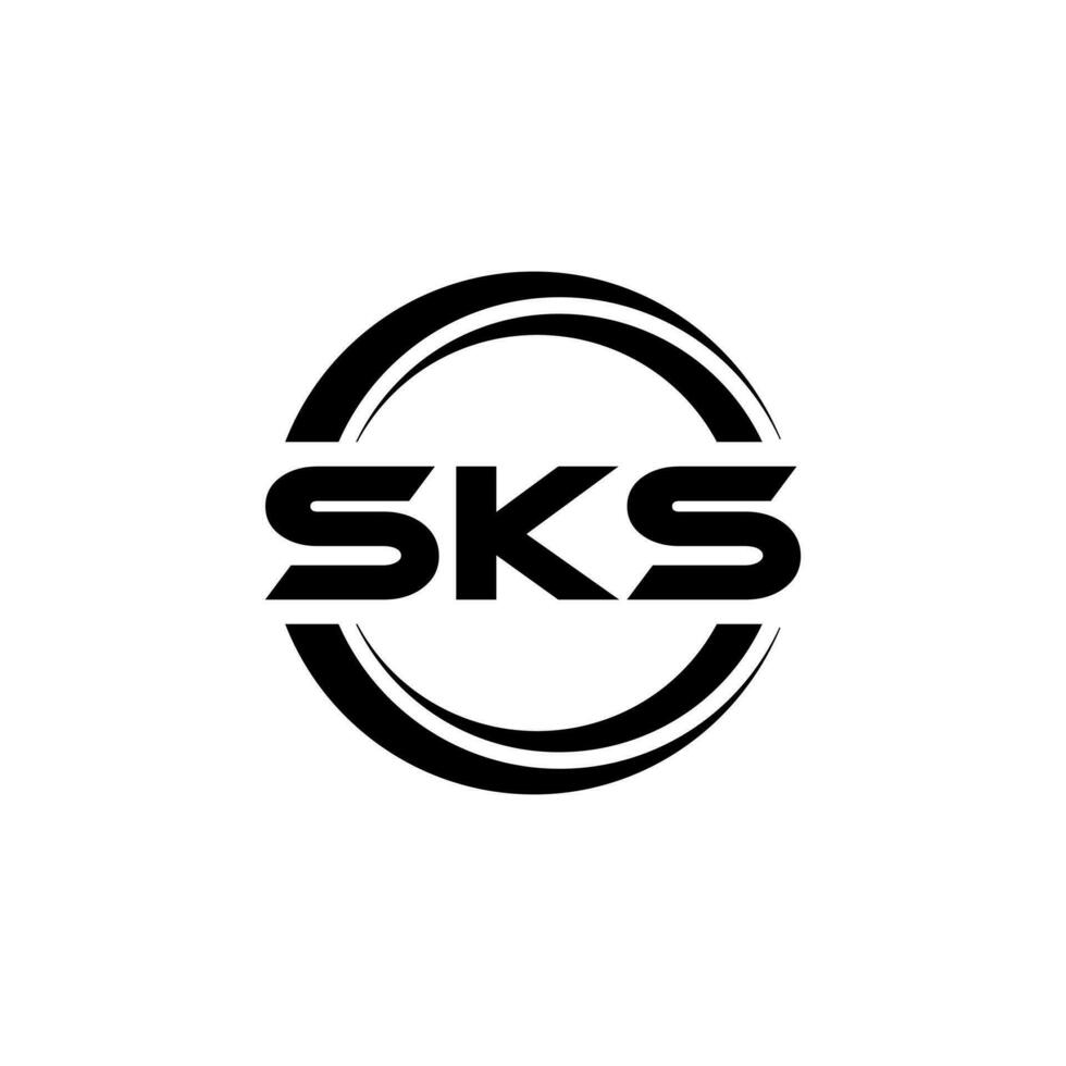 sks lettre logo conception, inspiration pour une unique identité. moderne élégance et Créatif conception. filigrane votre Succès avec le frappant cette logo. vecteur