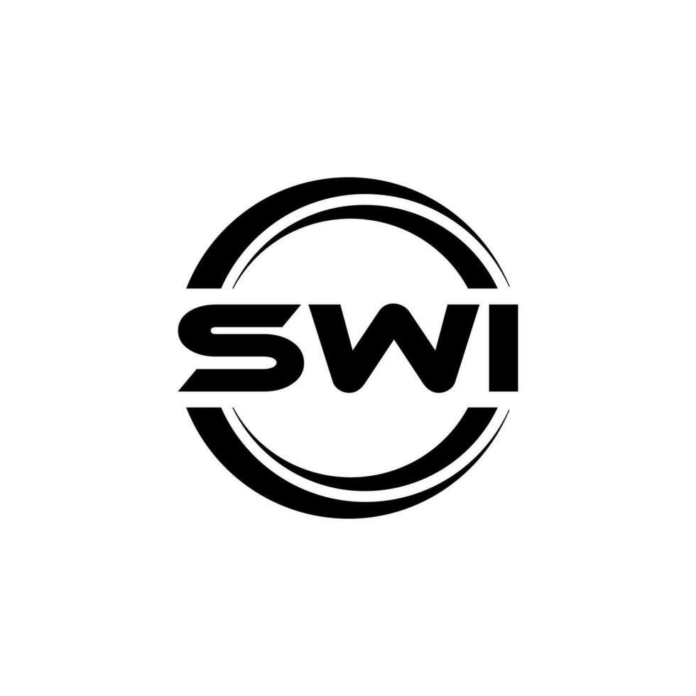 swi lettre logo conception, inspiration pour une unique identité. moderne élégance et Créatif conception. filigrane votre Succès avec le frappant cette logo. vecteur