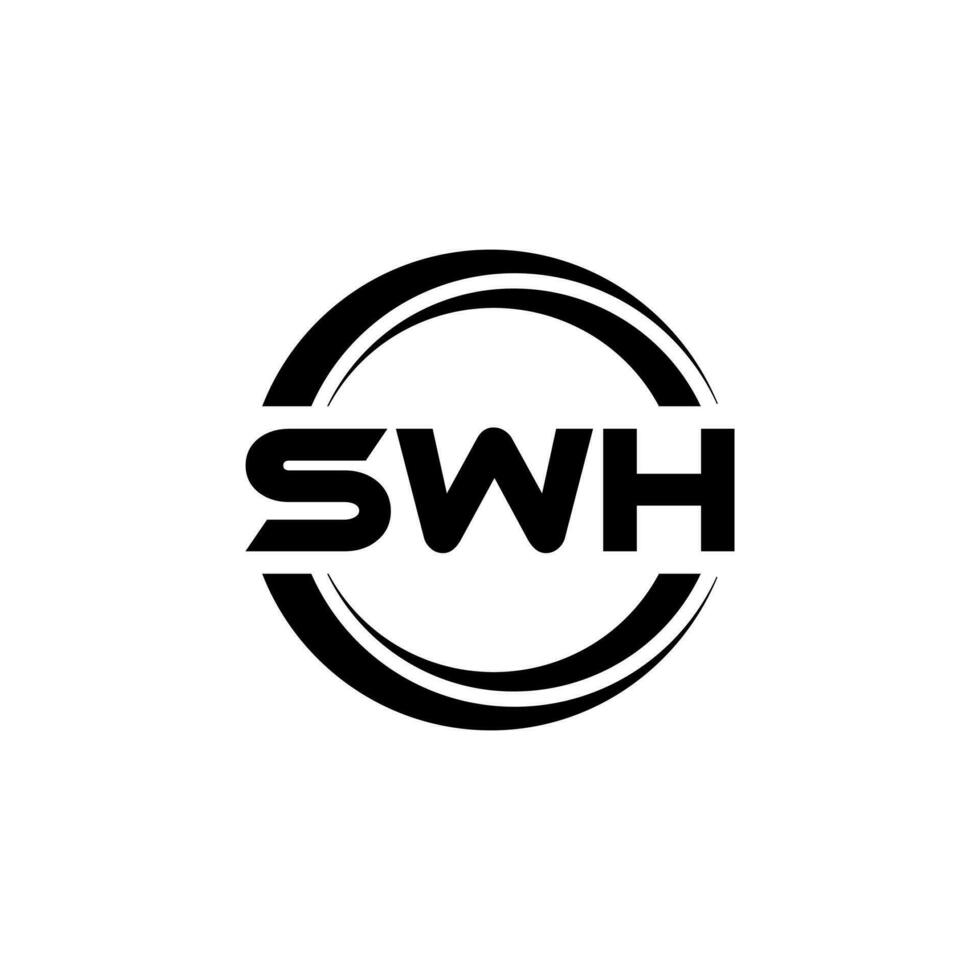 swh lettre logo conception, inspiration pour une unique identité. moderne élégance et Créatif conception. filigrane votre Succès avec le frappant cette logo. vecteur