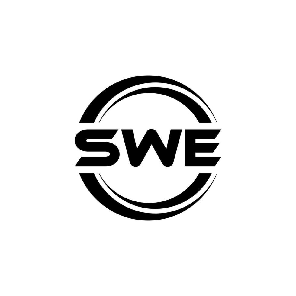 swe lettre logo conception, inspiration pour une unique identité. moderne élégance et Créatif conception. filigrane votre Succès avec le frappant cette logo. vecteur