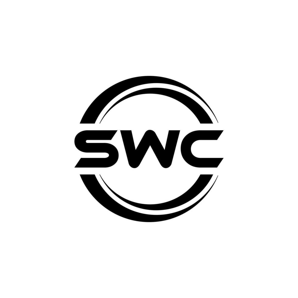 swc lettre logo conception, inspiration pour une unique identité. moderne élégance et Créatif conception. filigrane votre Succès avec le frappant cette logo. vecteur