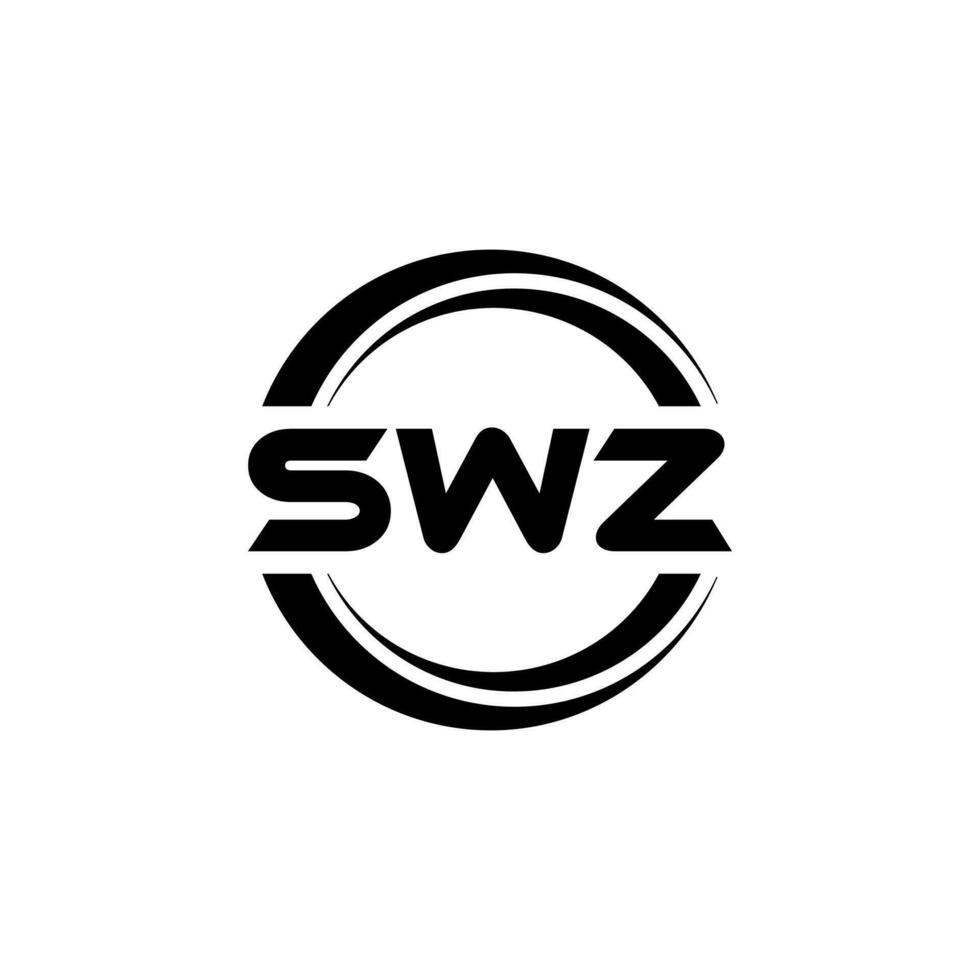 swz lettre logo conception, inspiration pour une unique identité. moderne élégance et Créatif conception. filigrane votre Succès avec le frappant cette logo. vecteur