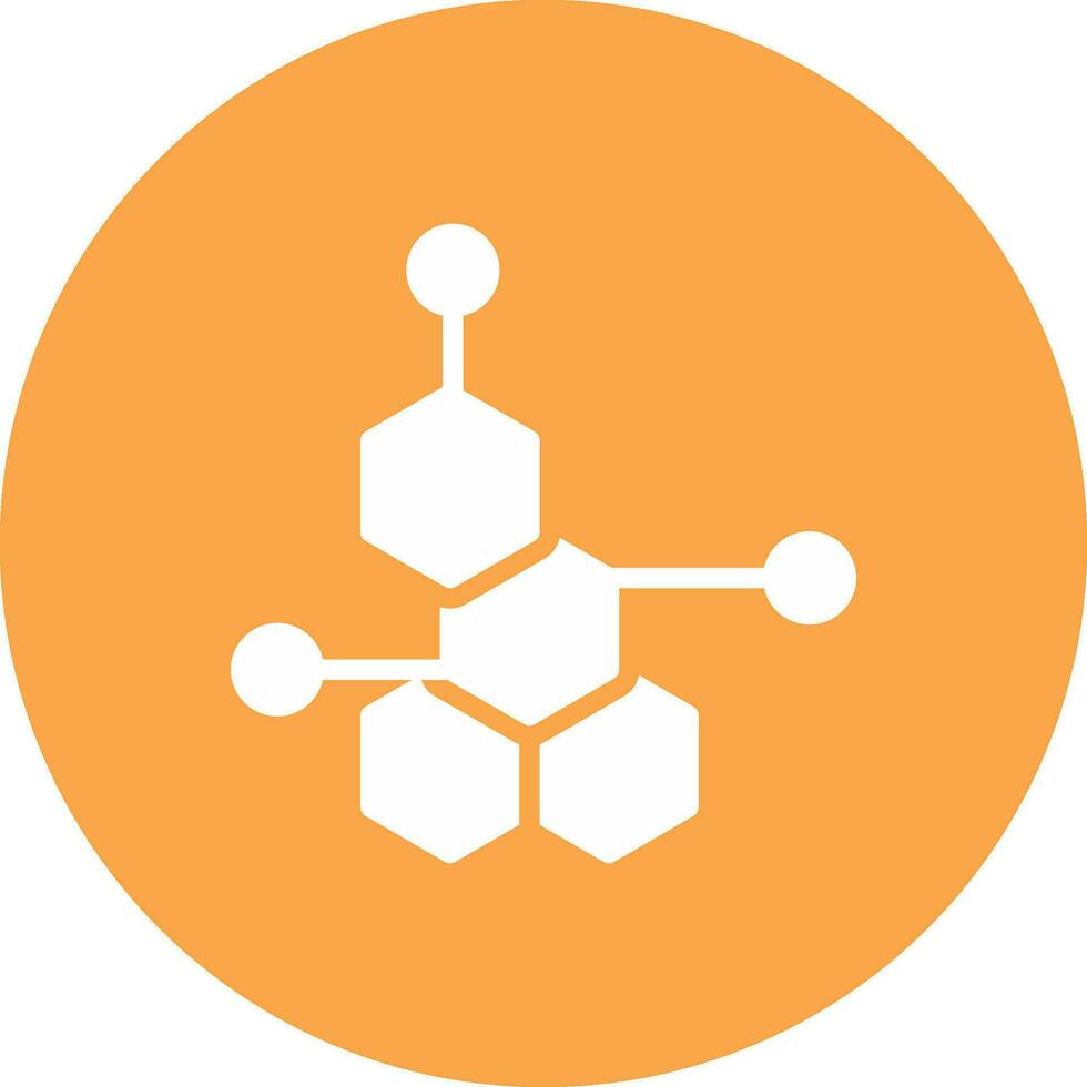 conception d'icône créative de molécule vecteur