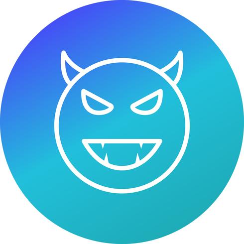 Diable, emoji, vecteur, icône vecteur