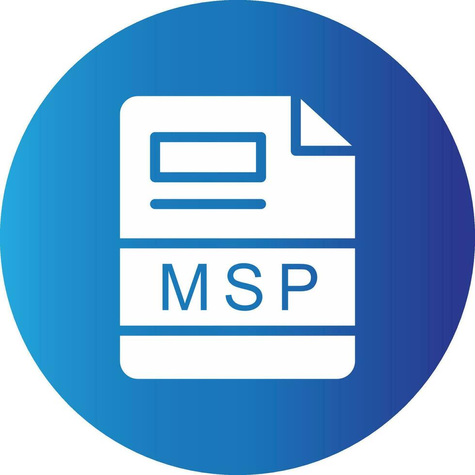 MSP Créatif icône conception vecteur