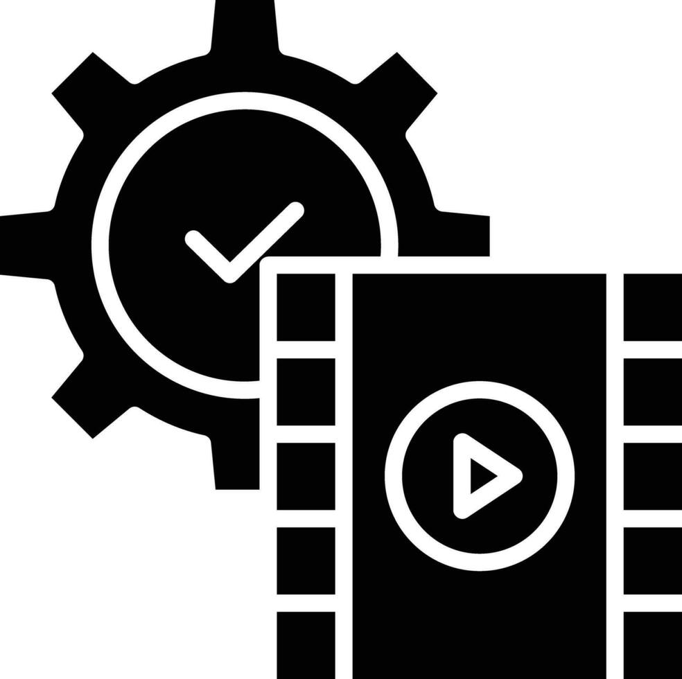 processus solide et glyphe vecteur illustration