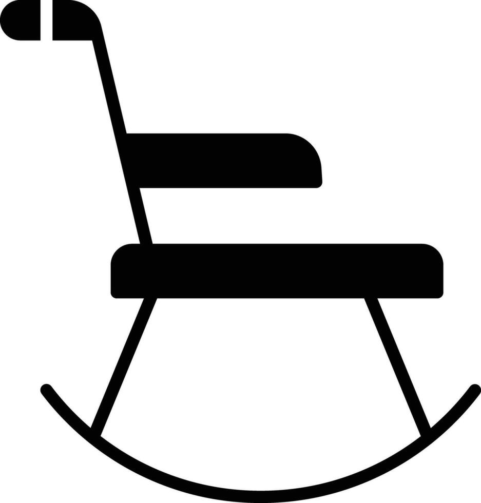 Roche chaise solide et glyphe vecteur illustration