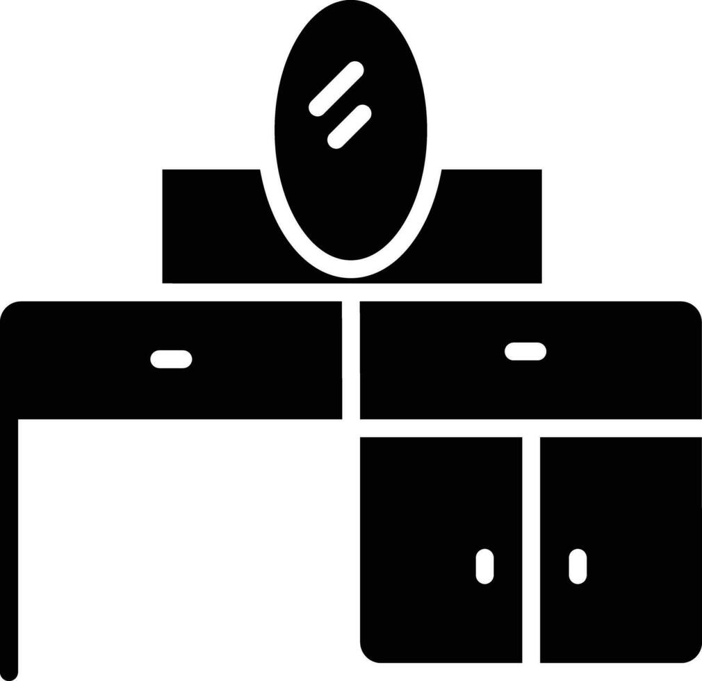 pansement table solide et glyphe vecteur illustration