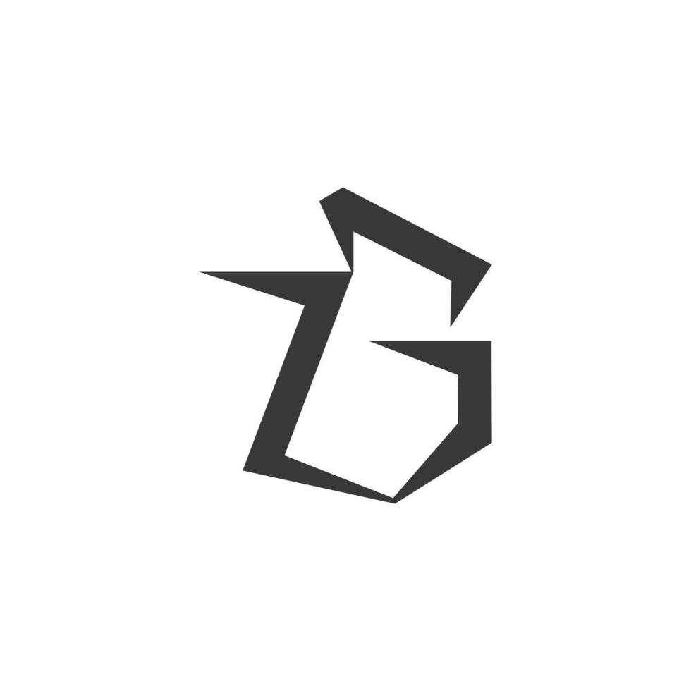 gz, zg, g et z abstrait initiale monogramme lettre alphabet logo conception vecteur