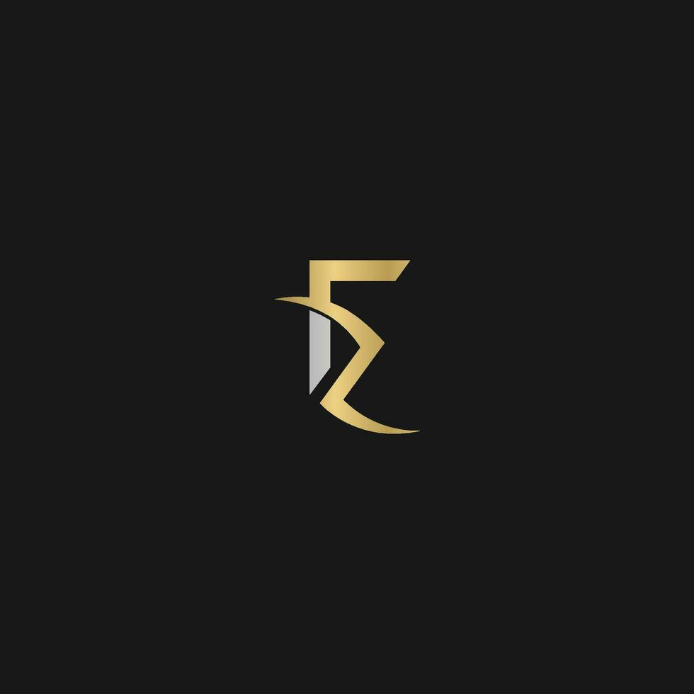 alphabet lettres initiales monogramme logo fz, zf, f et z vecteur