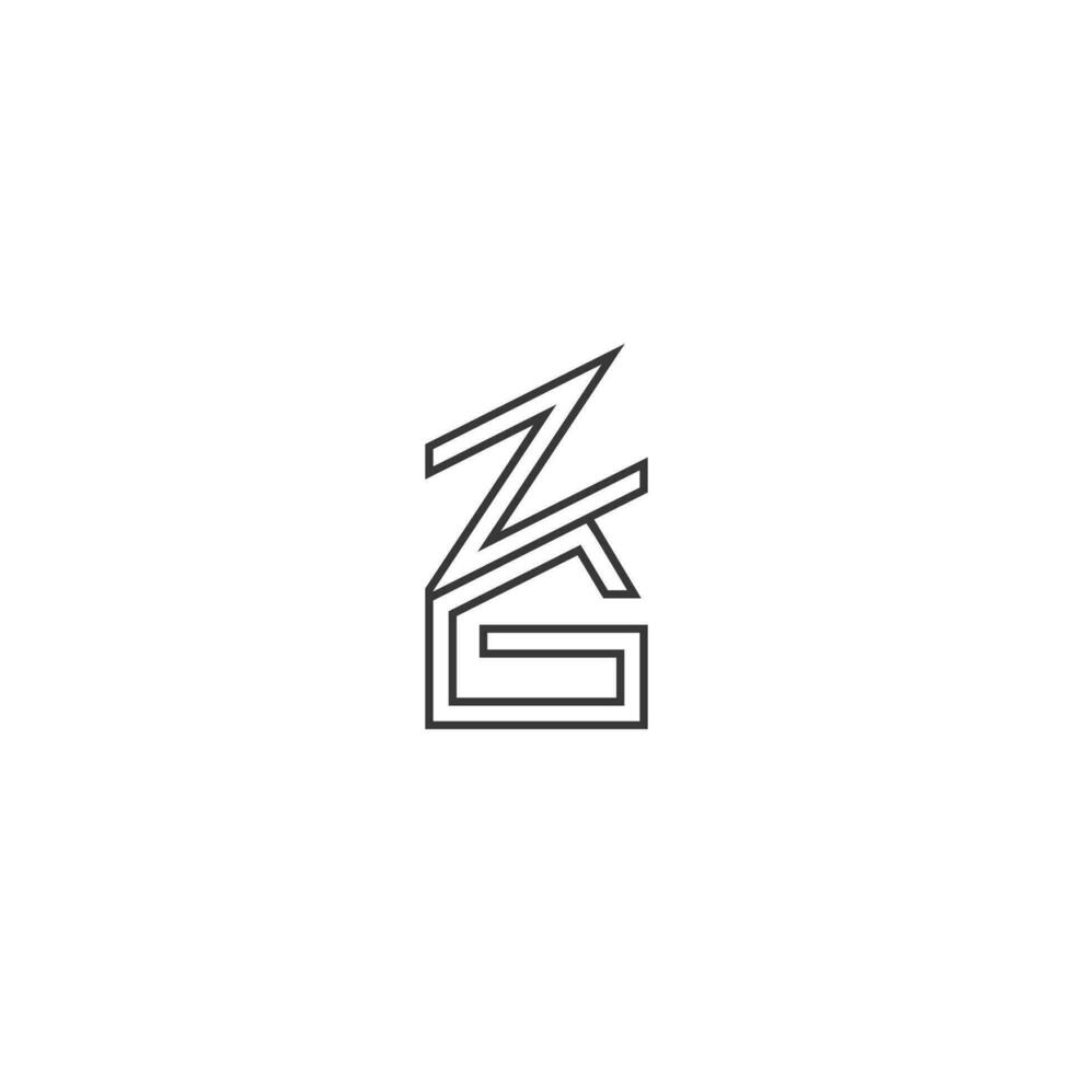 gz, zg, g et z abstrait initiale monogramme lettre alphabet logo conception vecteur