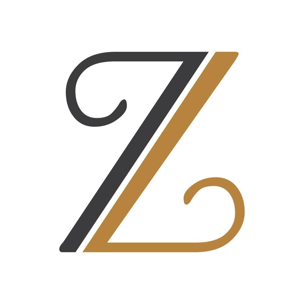 alphabet des lettres initiales monogramme logo bz, zb, z et b vecteur