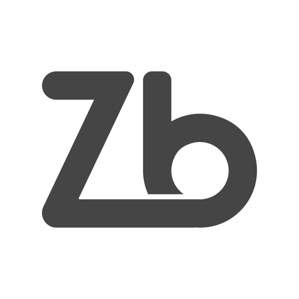 alphabet des lettres initiales monogramme logo bz, zb, z et b vecteur