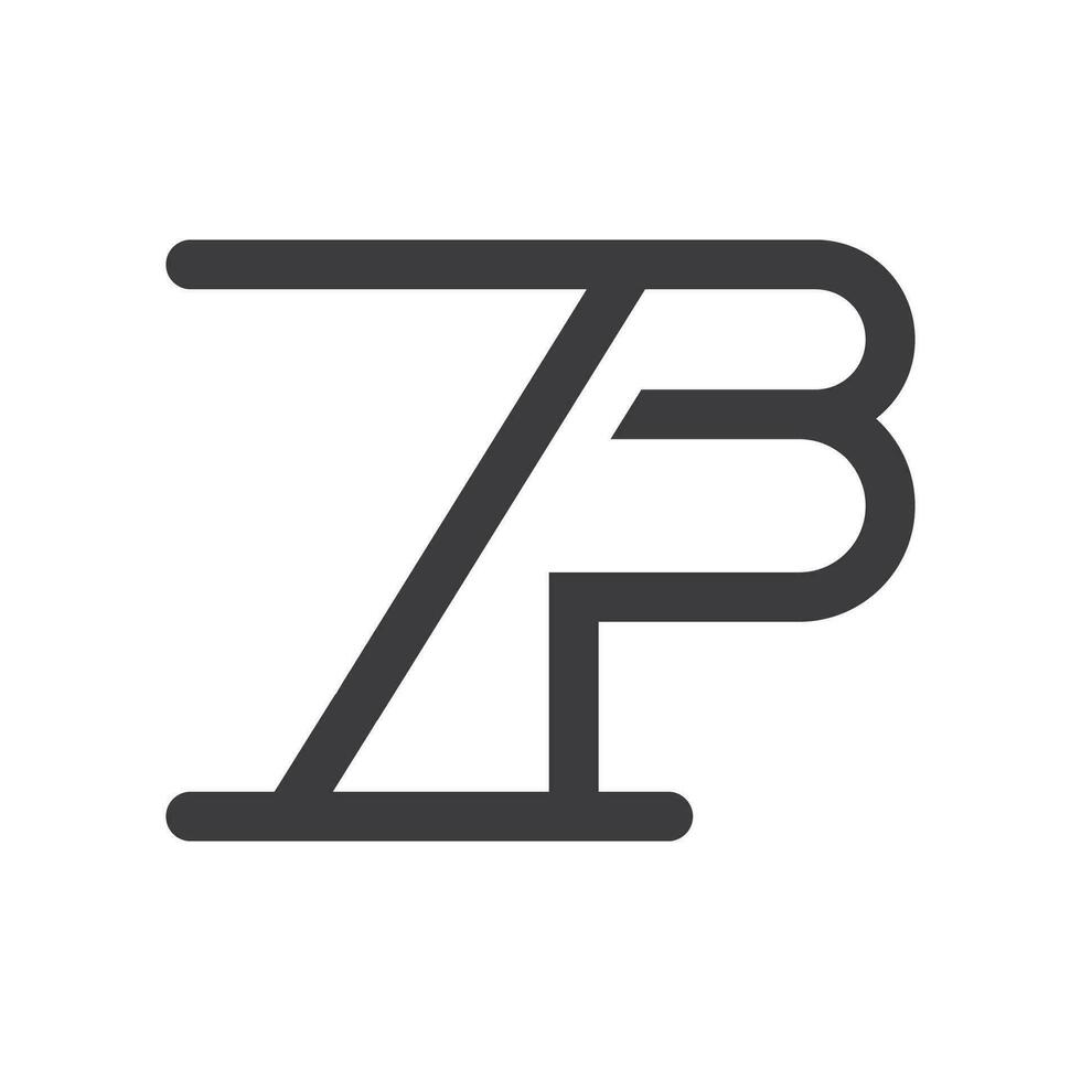 alphabet des lettres initiales monogramme logo bz, zb, z et b vecteur