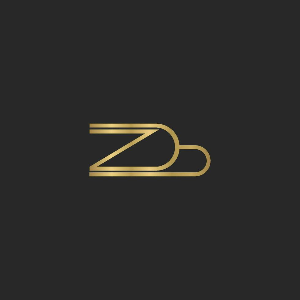 alphabet initiales logo zy, yz, z et y vecteur