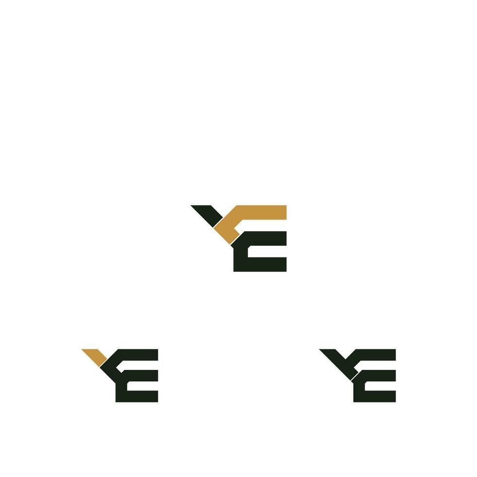 alphabet lettres initiales monogramme logo ey, ye, e et y vecteur