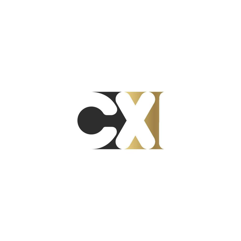 alphabet lettres initiales monogramme logo xc, cx, x et c vecteur