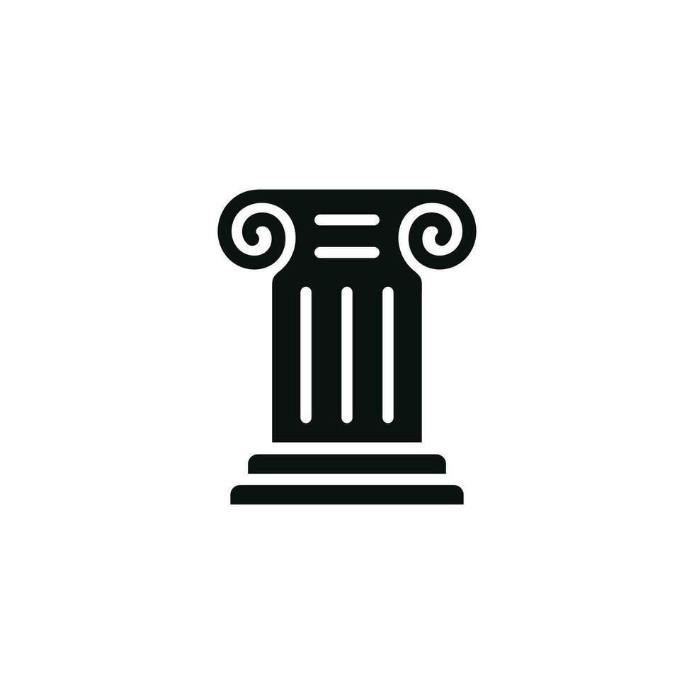 pilier icône isolé sur blanc Contexte vecteur