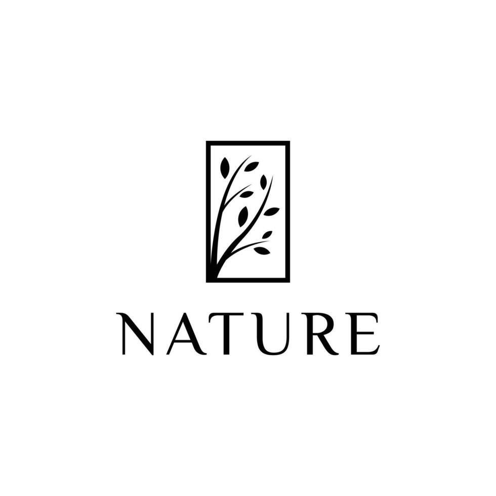 fenêtre et la nature logo conception modèle vecteur illustration