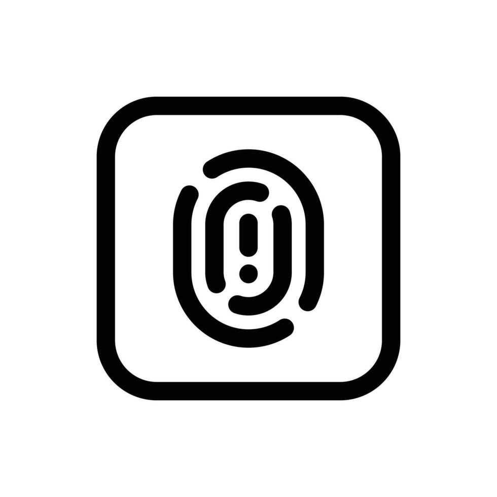 empreinte digitale icône dans branché contour style isolé sur blanc Contexte. empreinte digitale silhouette symbole pour votre site Internet conception, logo, application, ui. vecteur illustration, eps10.