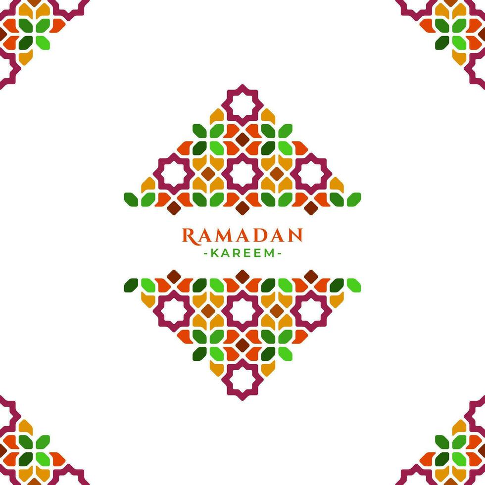 islamique géométrique Ramadan salutation conception vecteur