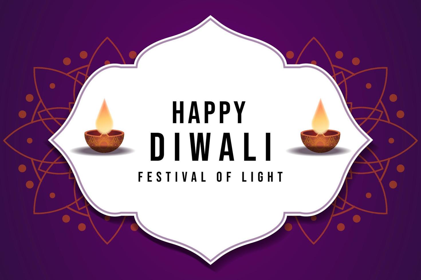 illustration vectorielle de joyeux diwali fond créatif vecteur