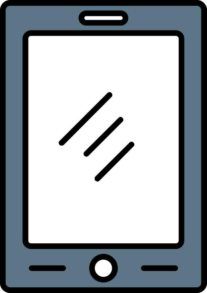 tablette ligne rempli icône vecteur