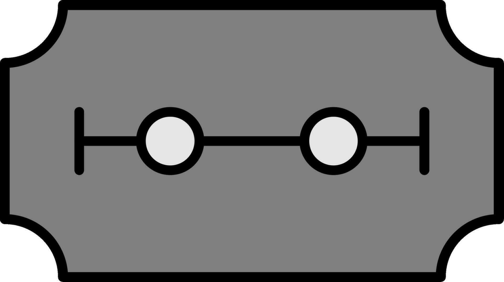 le rasoir lame ligne rempli icône vecteur