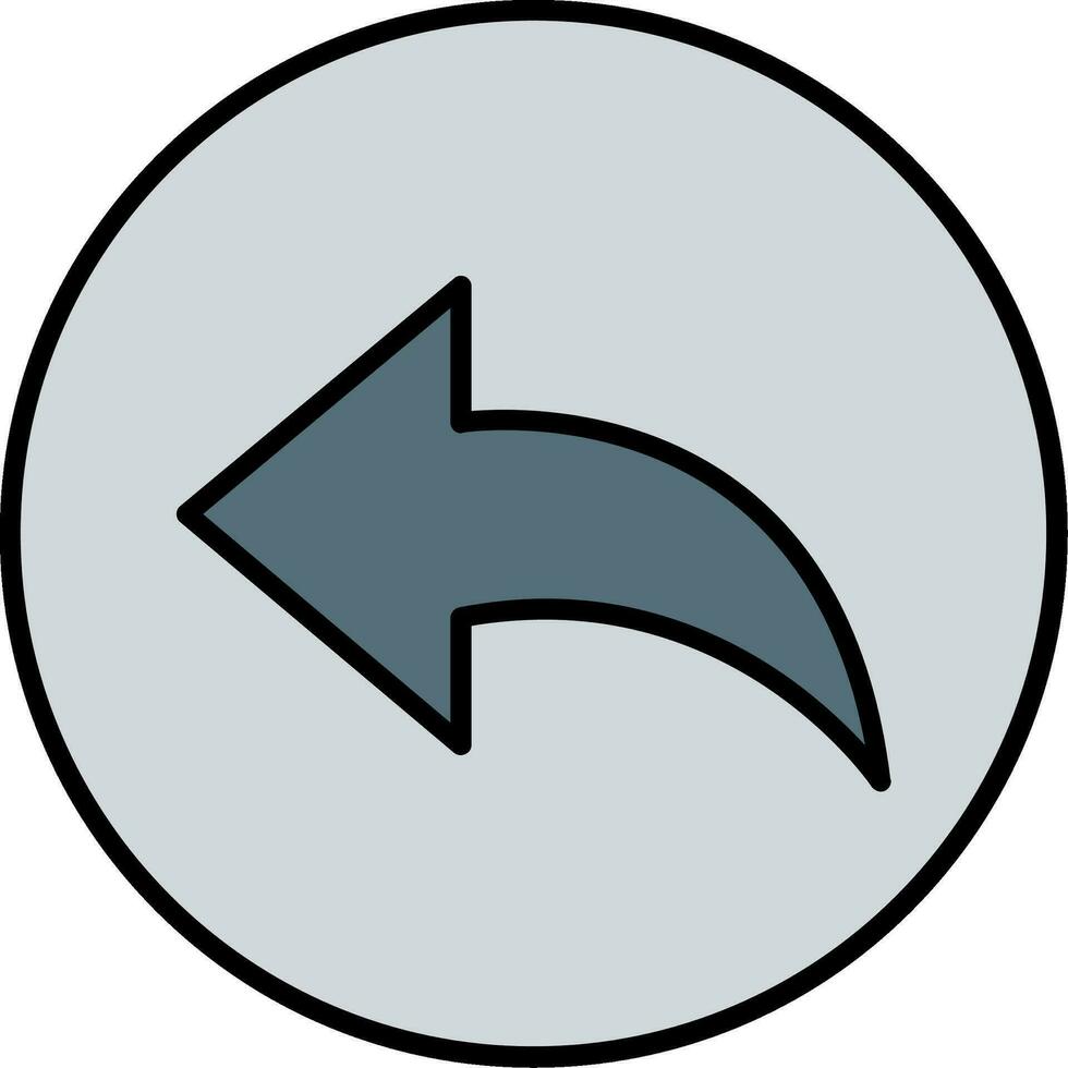 icône de remplissage de la ligne précédente vecteur