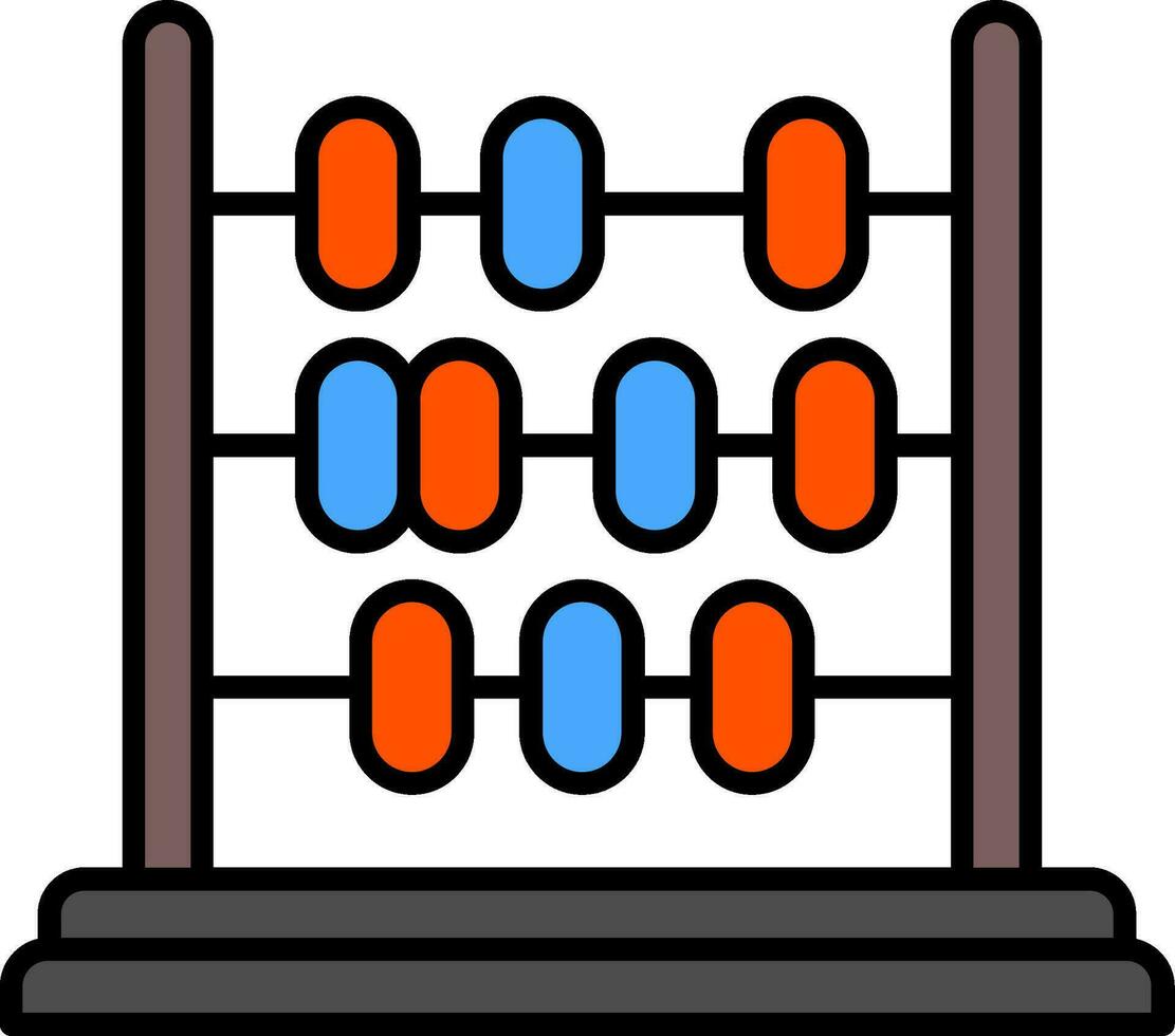 abaque ligne rempli icône vecteur