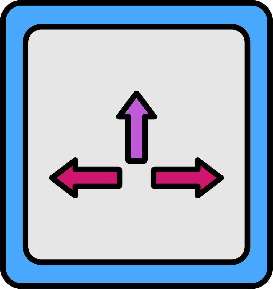 redimensionner ligne rempli icône vecteur