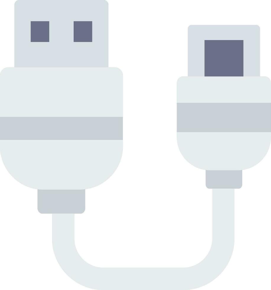 USB ligne rempli icône vecteur