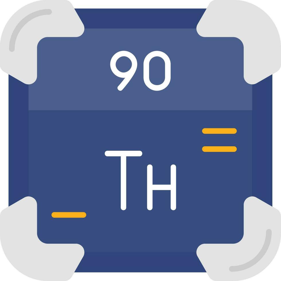 thorium ligne rempli icône vecteur