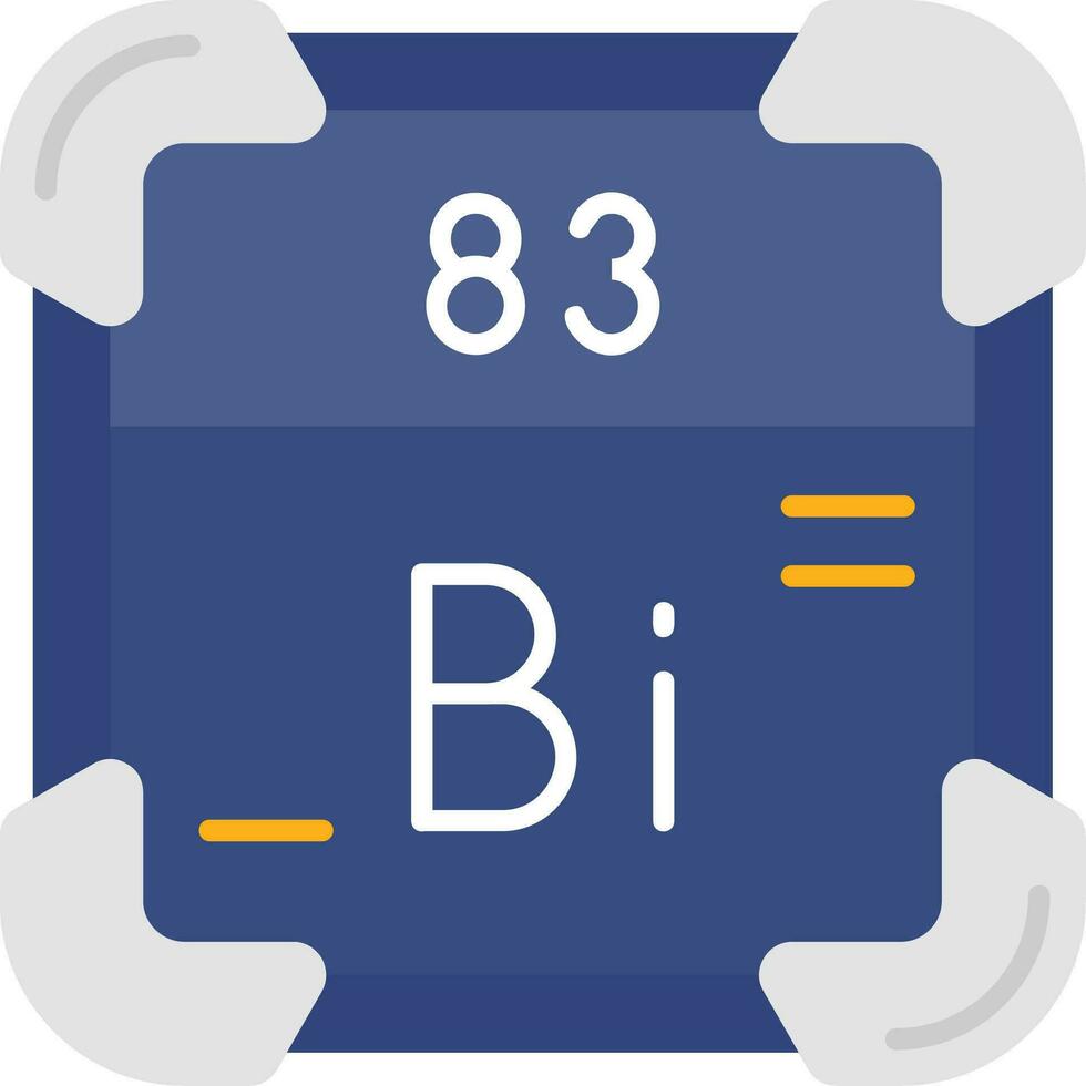 bismuth ligne rempli icône vecteur