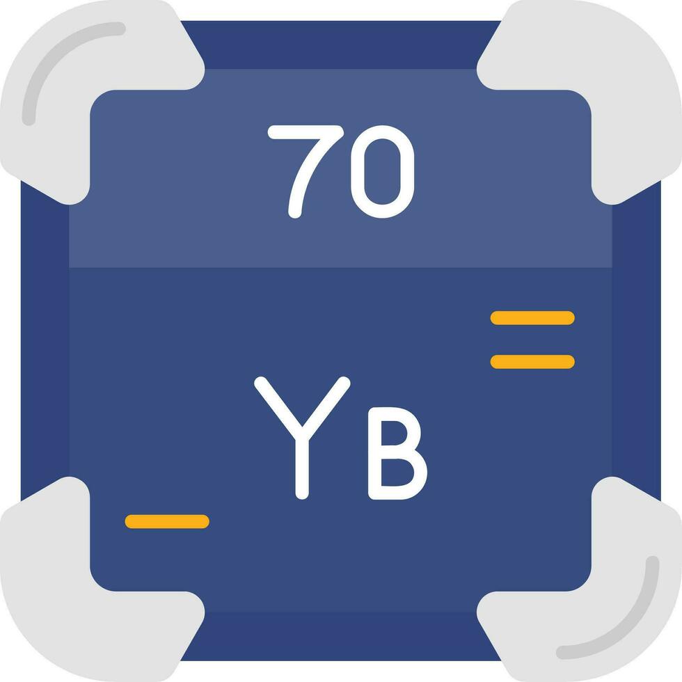 ytterbium ligne rempli icône vecteur