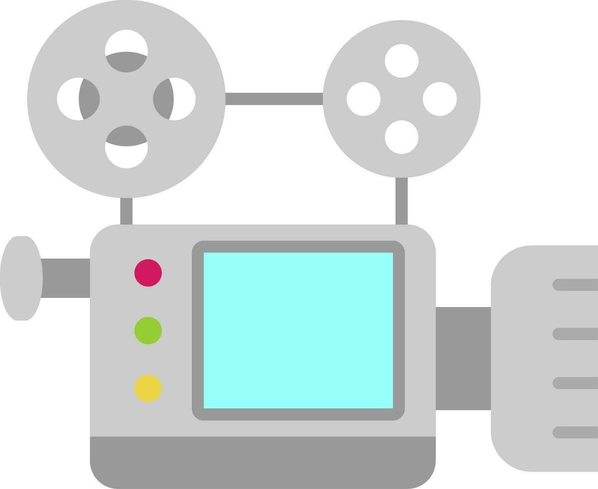 icône remplie de ligne de caméra vidéo vecteur