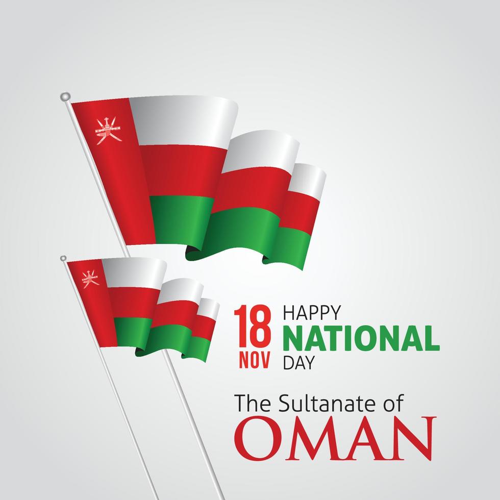 graphique vectoriel de bannière de fête nationale d'oman