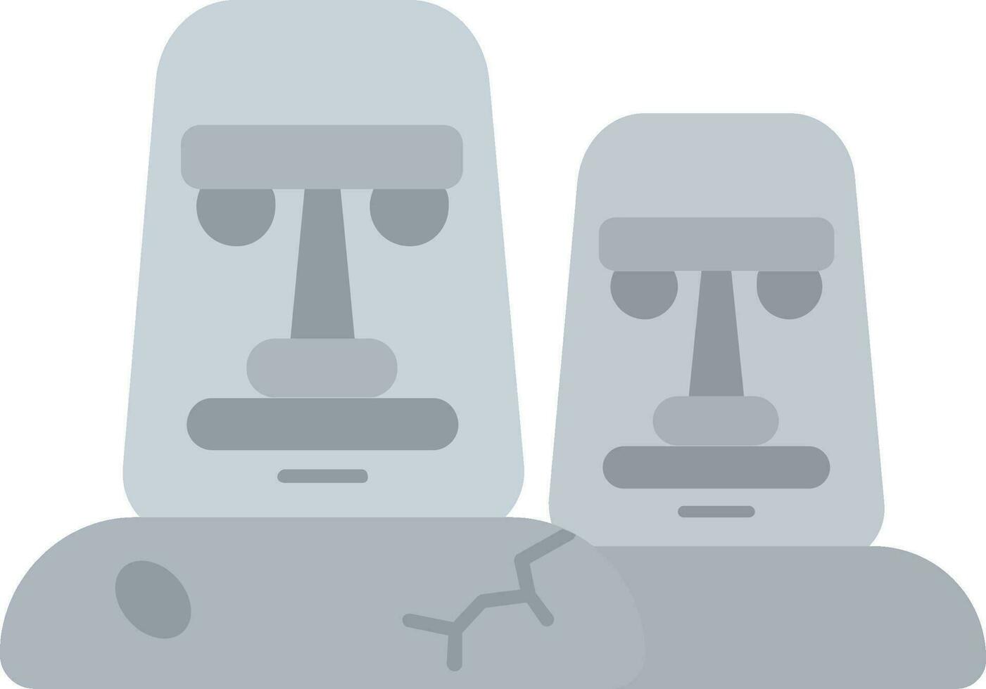 moai ligne rempli icône vecteur