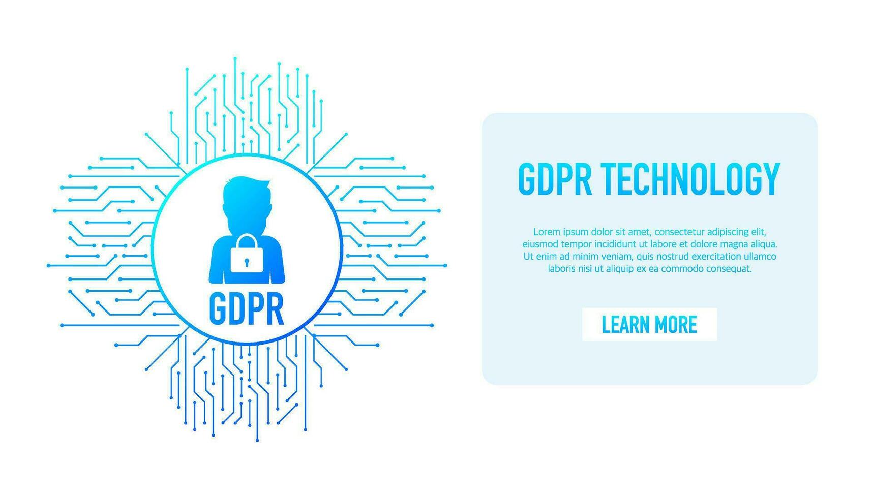 général Les données protection régulation GDPR vecteur illustration