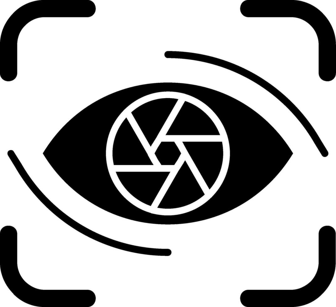 icône de glyphe de mise au point vecteur